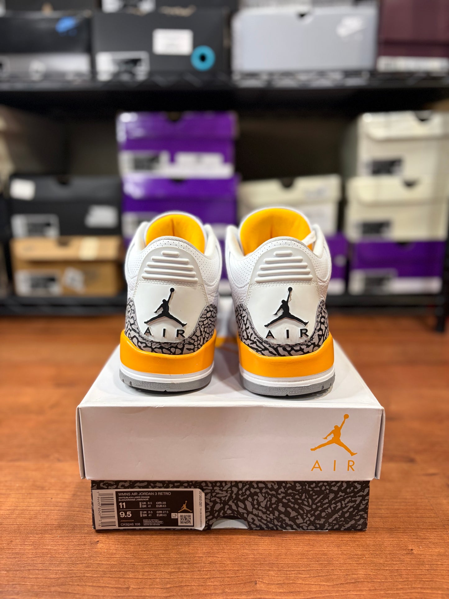 Jordan Retro 3 Laser Orange (Size 11W / 9.5M)