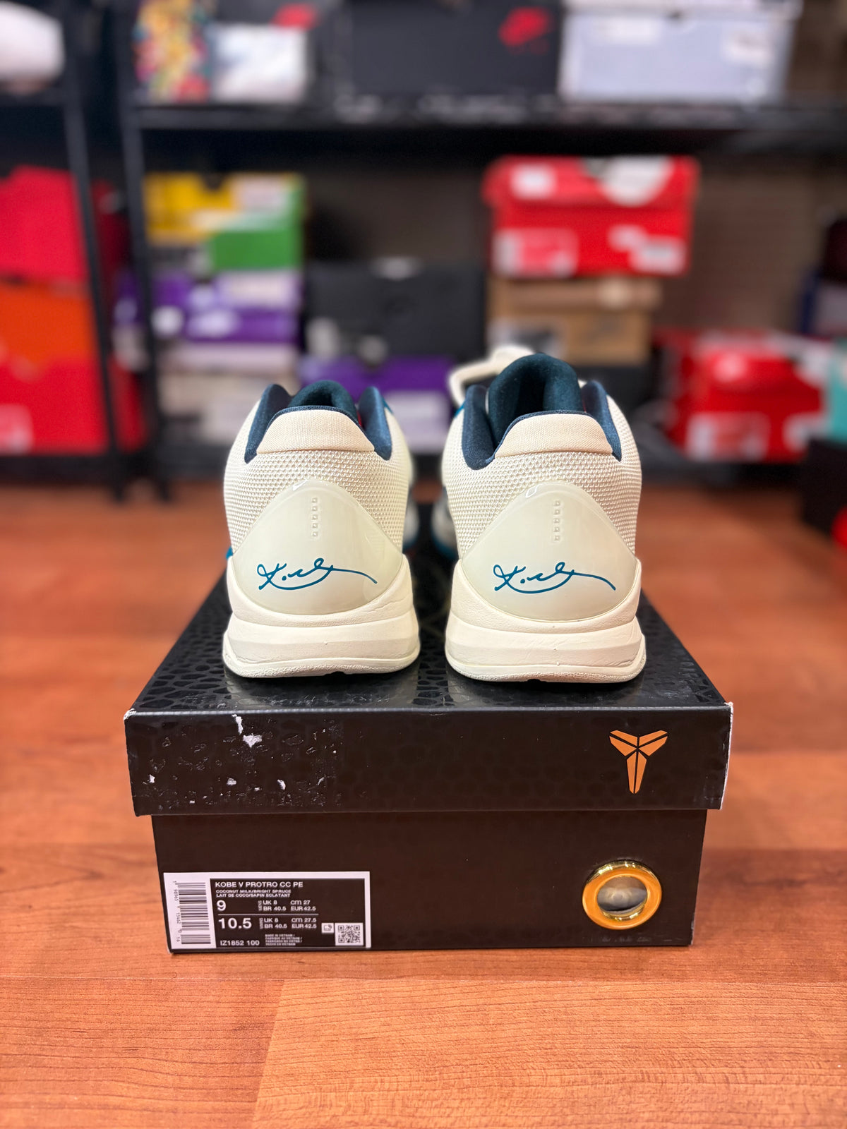 Kobe 5 Protro Caitlin Clark Coconut Spruce (Size 9 Mens)