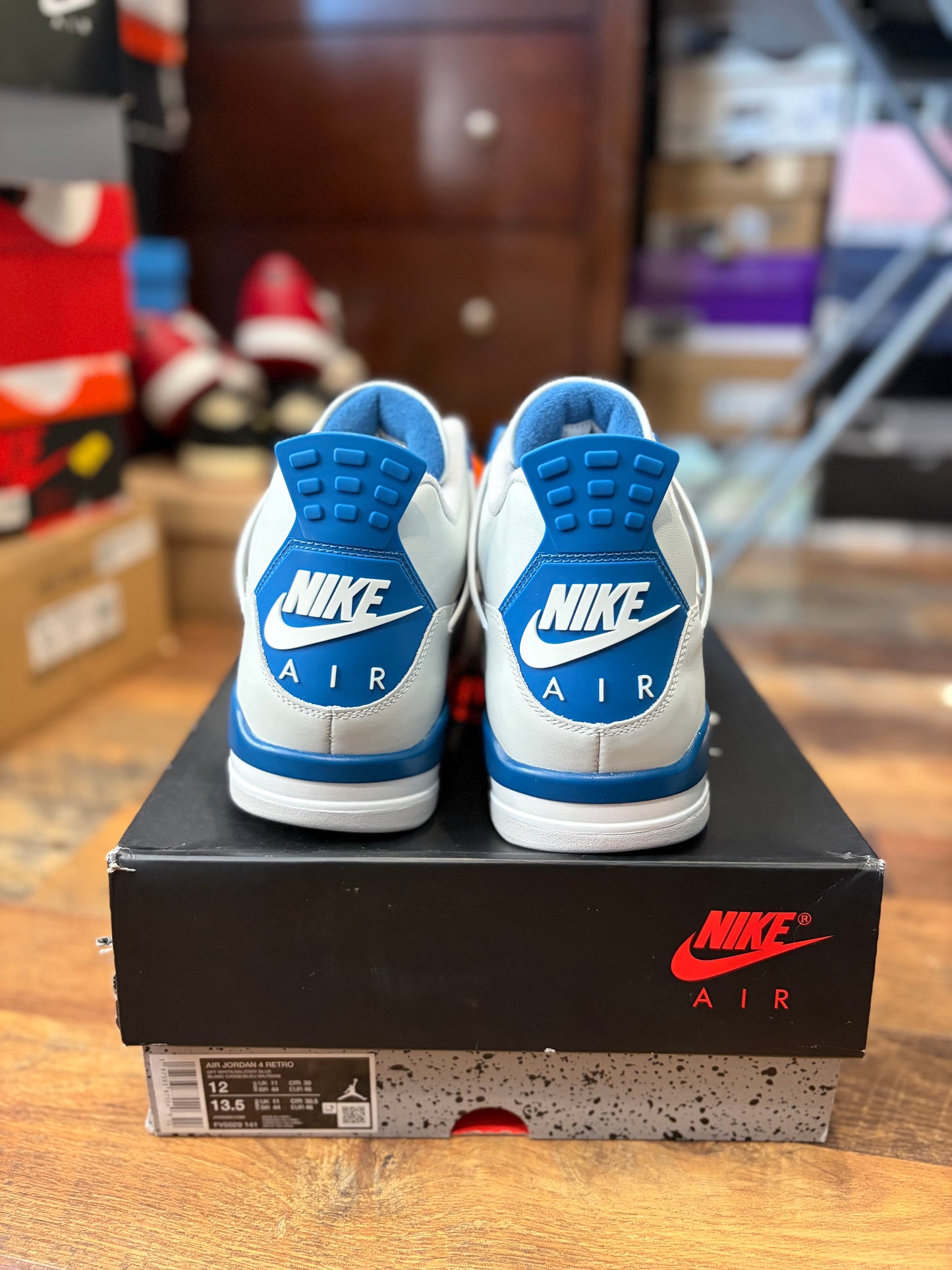 Jordan Retro 4 Military Blue (Brand New - 12M)