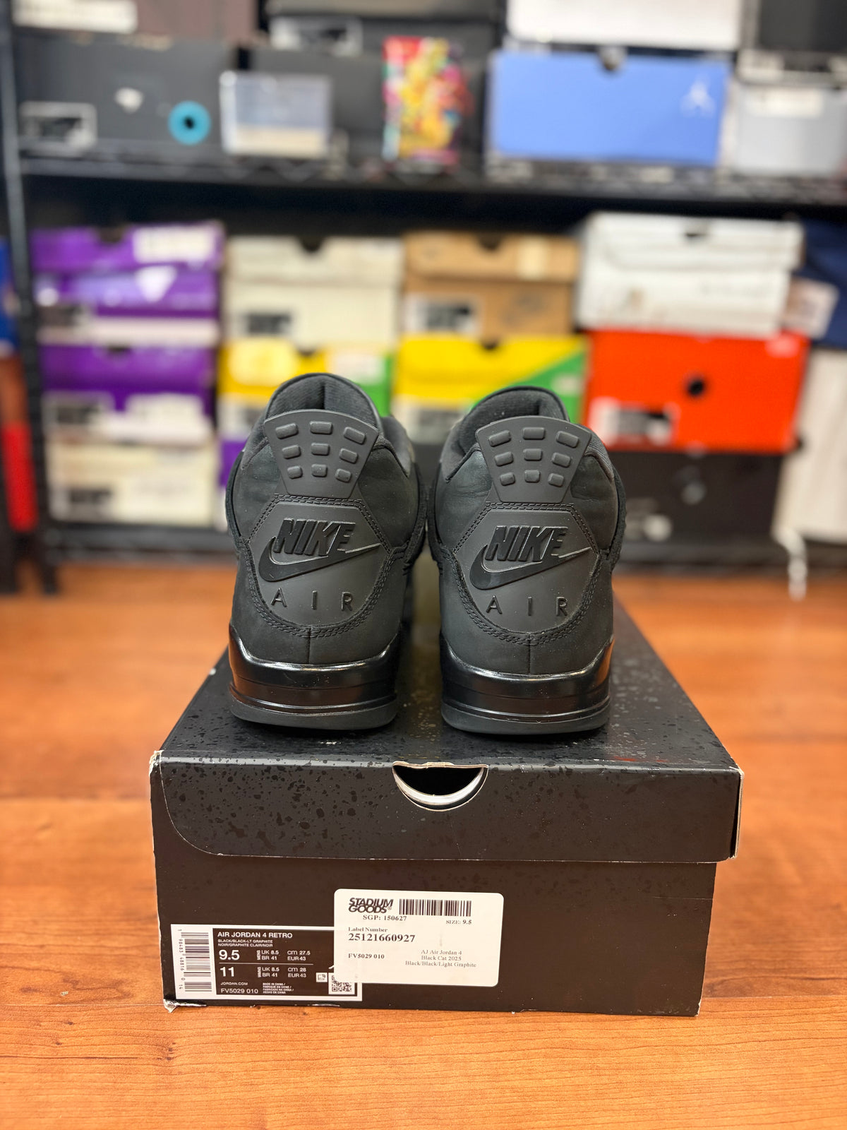 AJ4 Retro Black Cat (Size 9.5 Mens)
