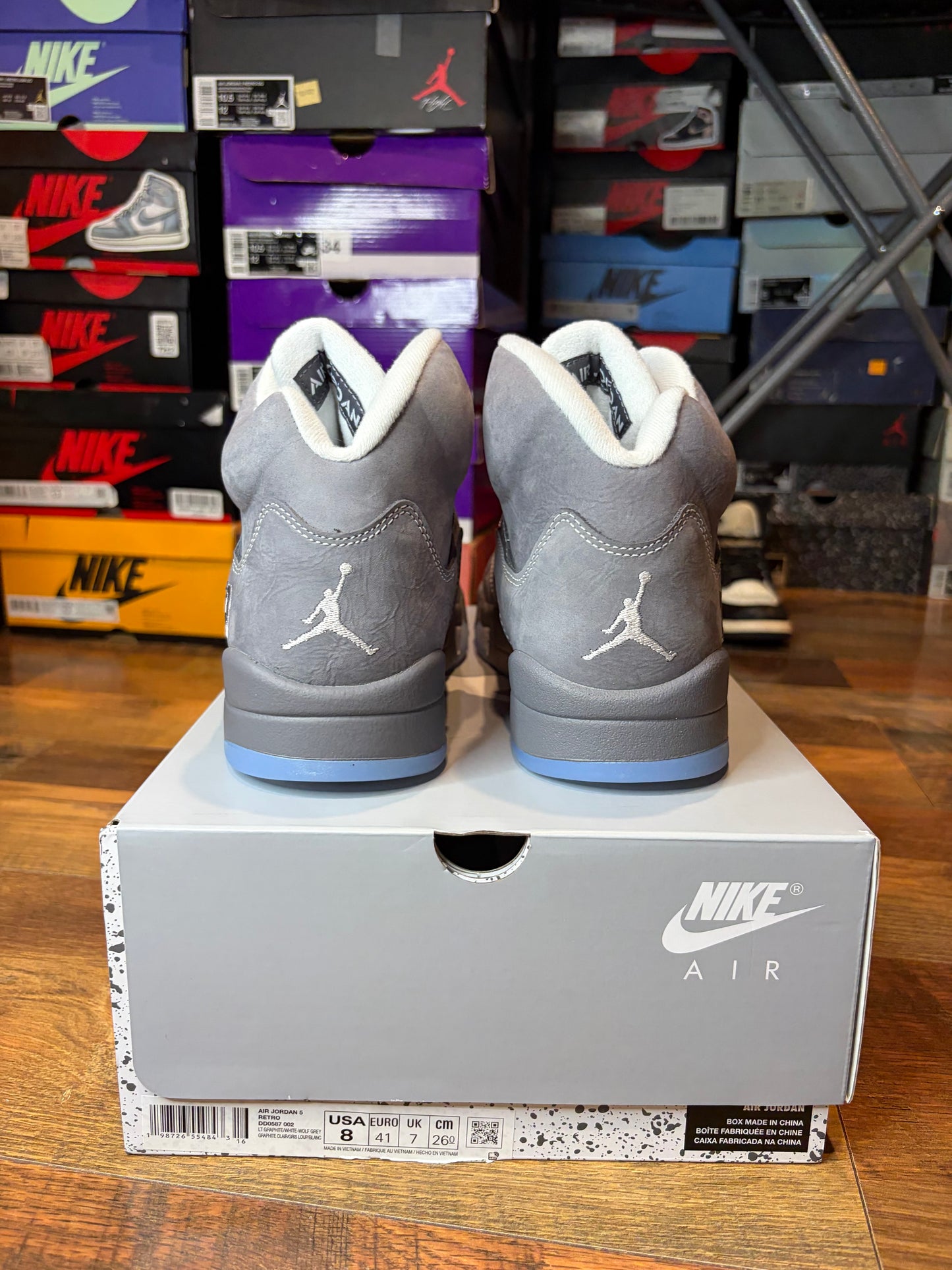 Jordan Retro 5 Wolf Grey (Brand New - Multiple Sizes)