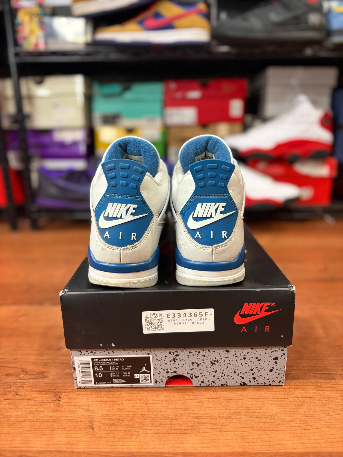 AJ4 Retro Military Blue (Size 8.5 Mens)