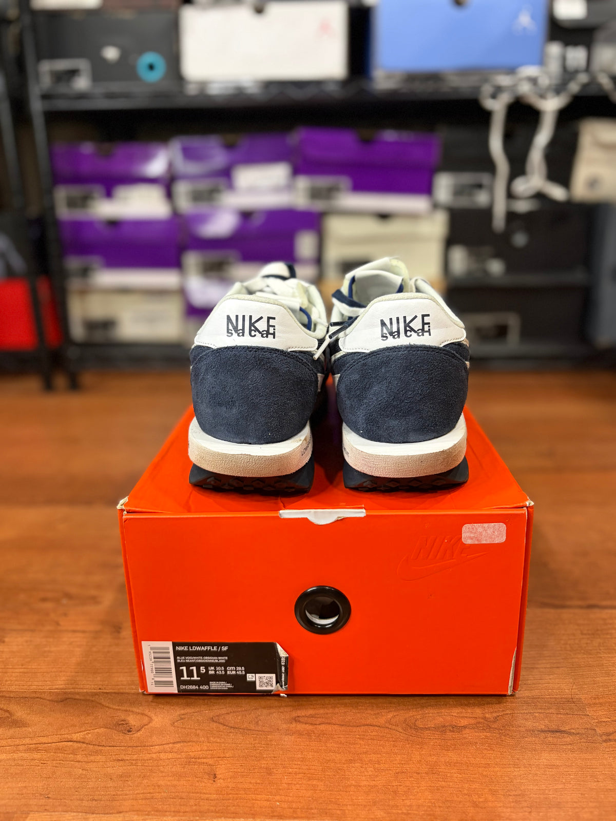 Nike LD Waffle Sacai x Fragment Navy (Size 11.5 Mens)
