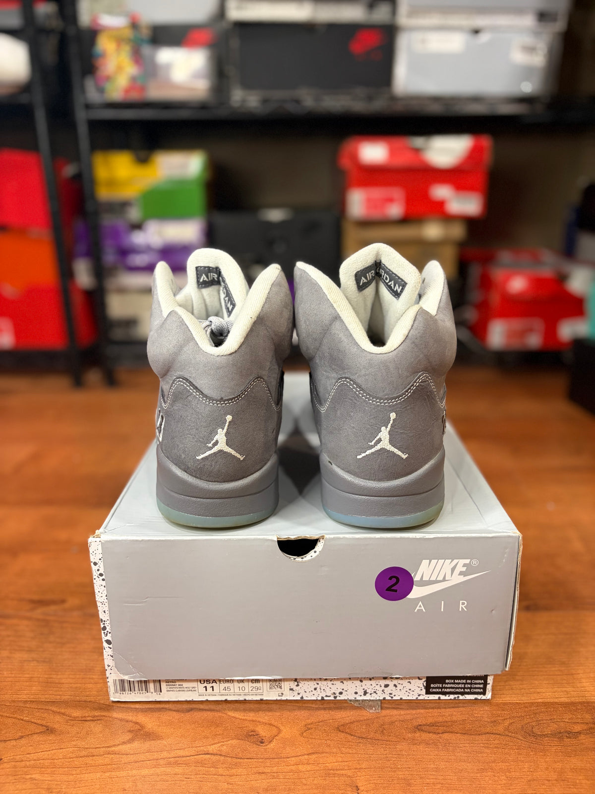 AJ5 Retro Wolf Grey (Size 11 Mens)