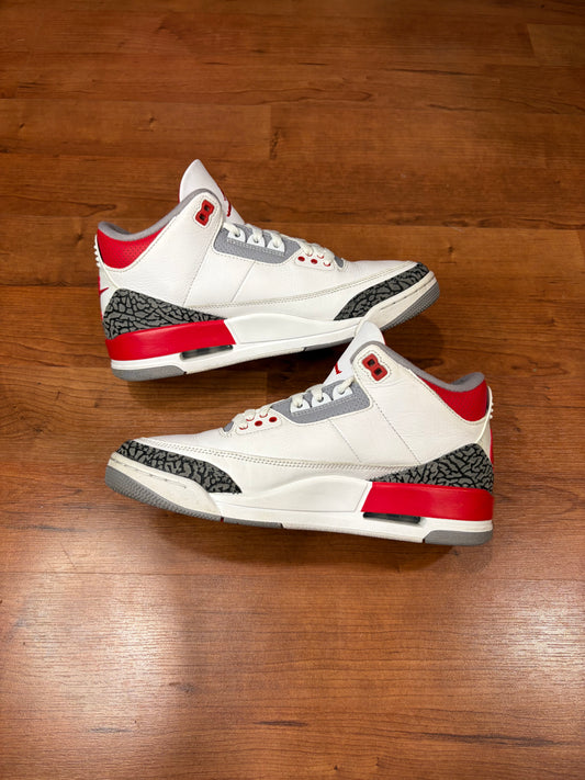Jordan Retro 3 Fire Red (Size 8.5 Mens)