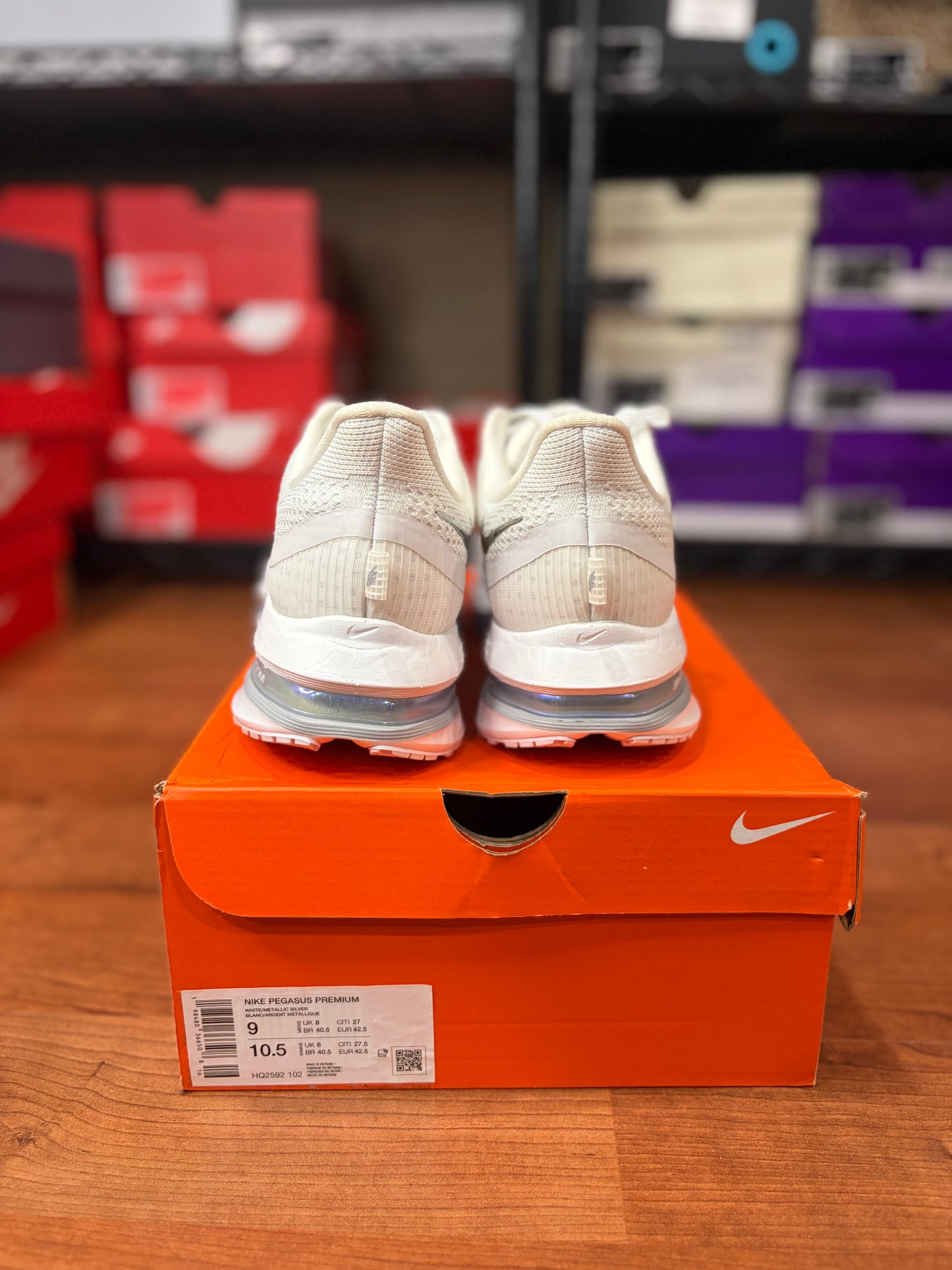 Nike Air Pegasus Premium White Metallic Silver (Brand New - 9M)