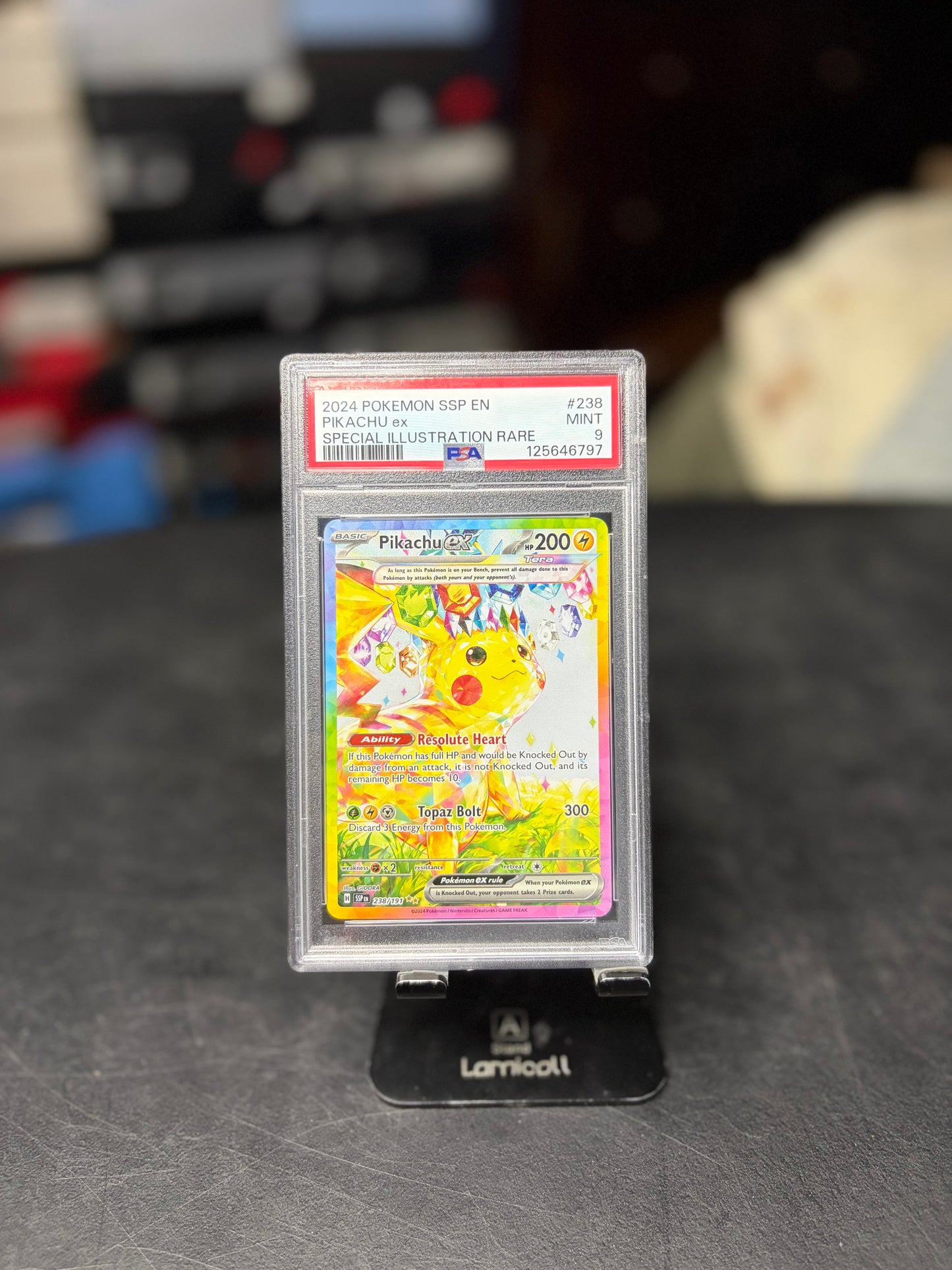 PSA 9 Surging Sparks SIR Pikachu