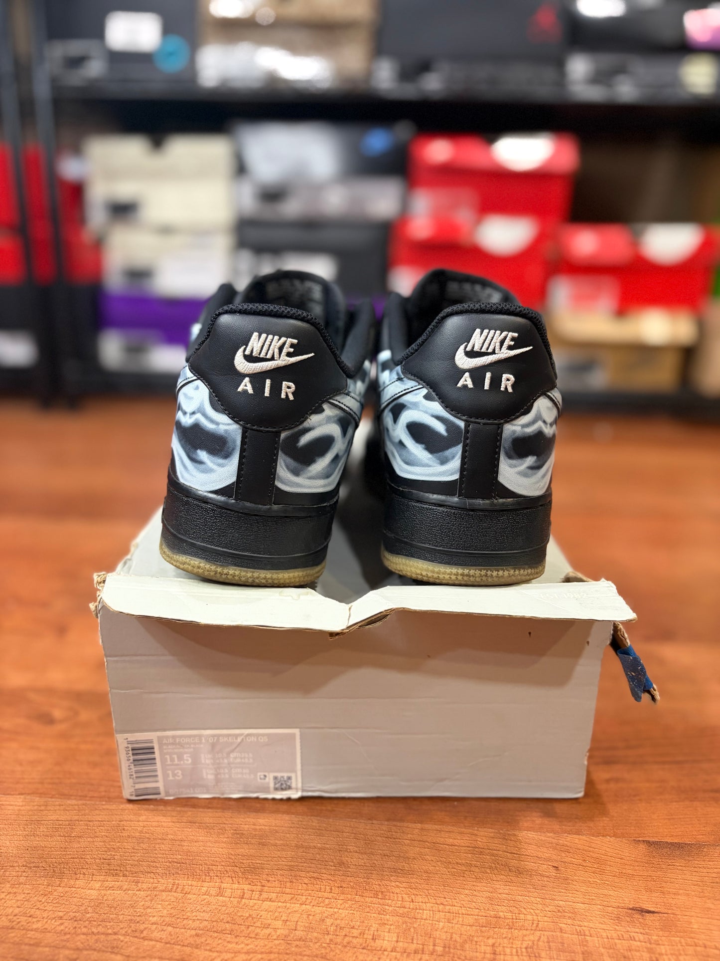 Nike Air Force 1 Low Skeleton Black (Size 11.5 Mens)