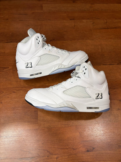 Jordan Retro 5 White Metallic (Size 13 Mens)