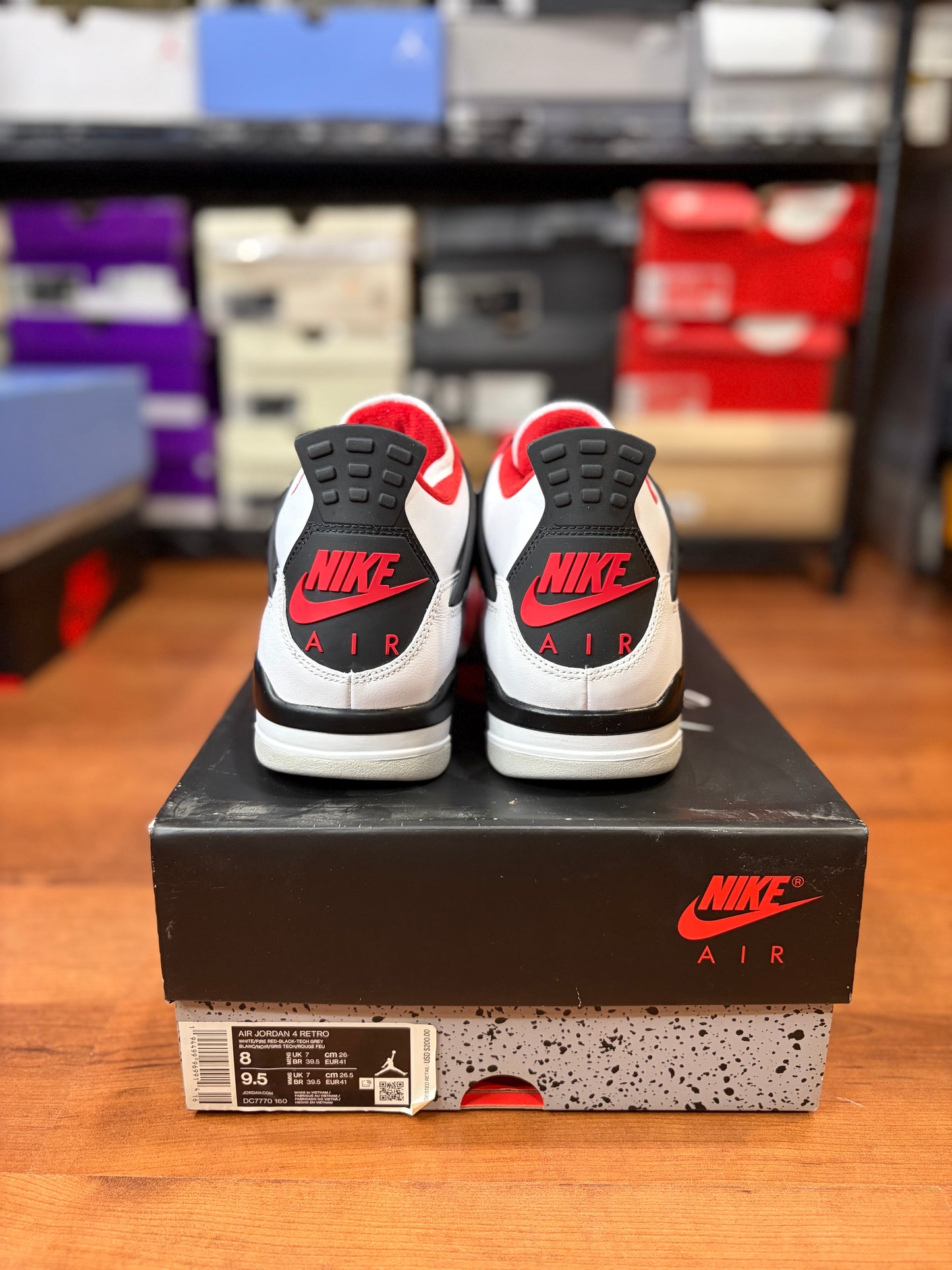 Jordan Retro 4 Fire Red (Brand New - 8M)