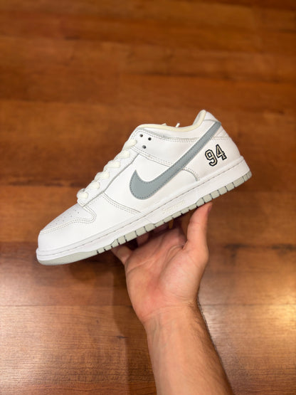 Nike Dunk Low SB Supreme White Metallic Silver (Brand New - 8.5M)