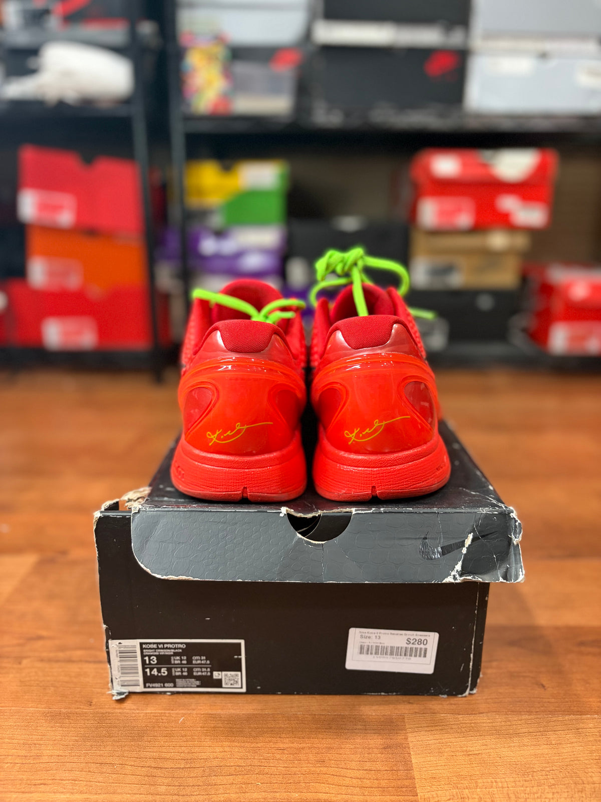 Kobe 6 Protro Reverse Grinch (Size 13 Mens)