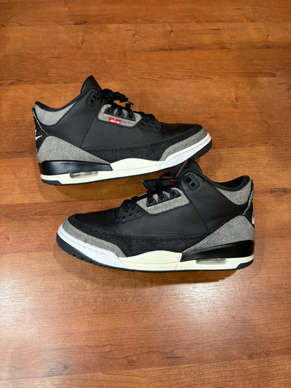 Jordan Retro 3 Levi Black (Size 11 Mens)