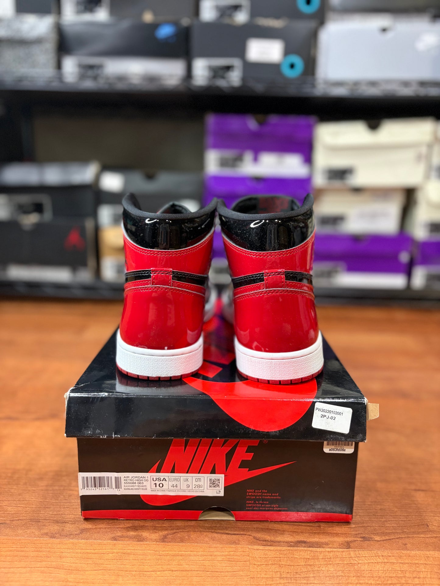Jordan Retro 1 Patent Bred (Size 10 Mens)