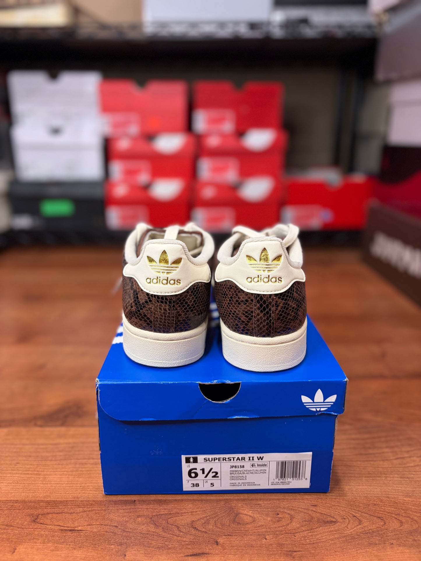 Adidas Superstar Brown Snakeskin (Brand New - 6.5Y/8W)