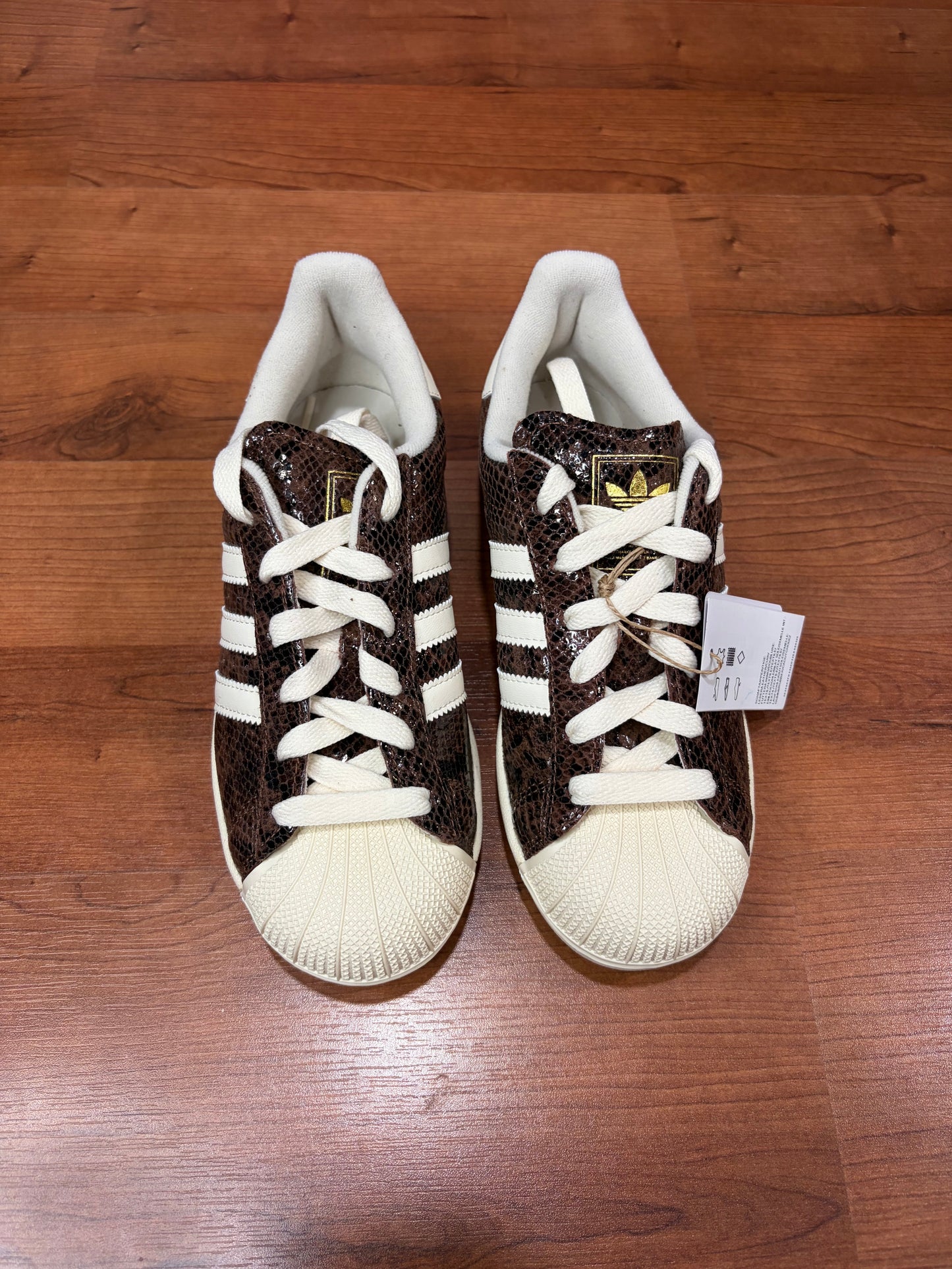 Adidas Superstar Brown Snakeskin (Brand New - 6.5Y/8W)