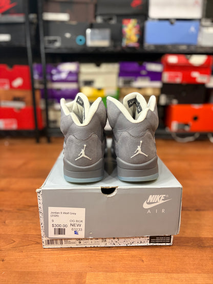 AJ5 Retro Wolf Grey (Size 9 Mens)