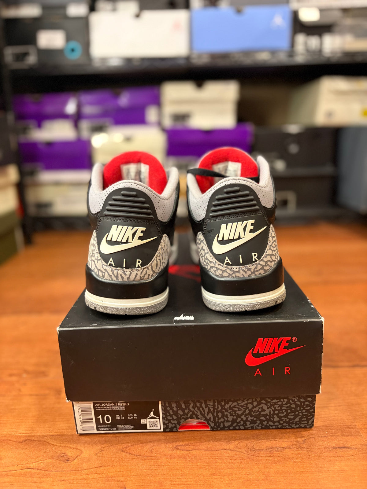 Jordan Retro 3 Black Cement (Size 10 Mens)