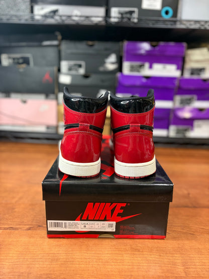 Jordan Retro 1 Patent Bred (Size 8 Mens)