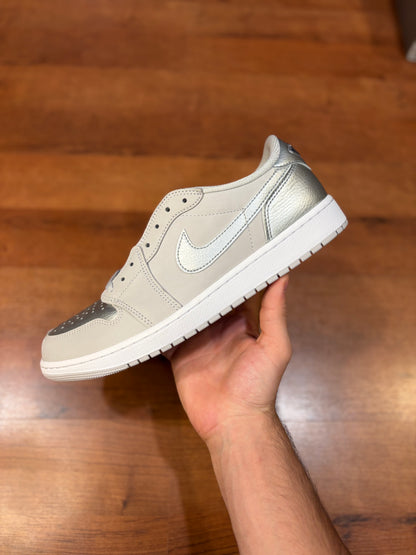Jordan Retro 1 Low Metallic Silver (Brand New / Rep Box - 12M)