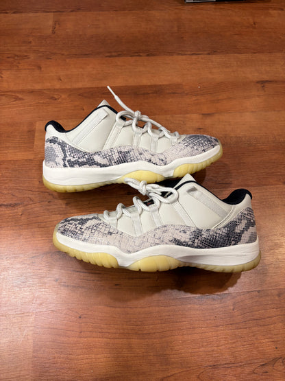 Jordan Retro 11 Low Light Bone Snakeskin (Size 11 Mens)