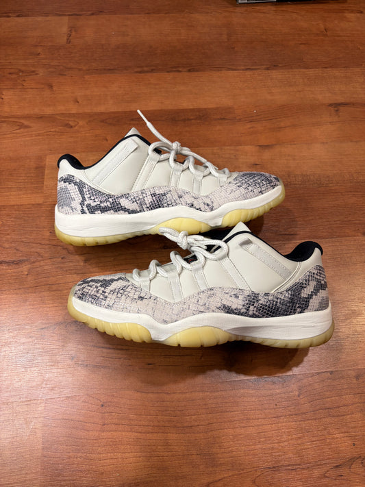 Jordan Retro 11 Low Light Bone Snakeskin (Size 11 Mens)