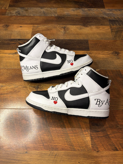 Nike Dunk High SB Supreme White Black (Size 10 Mens)