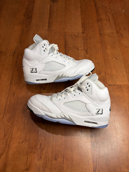 Jordan Retro 5 White Metallic (Size 9 Mens)