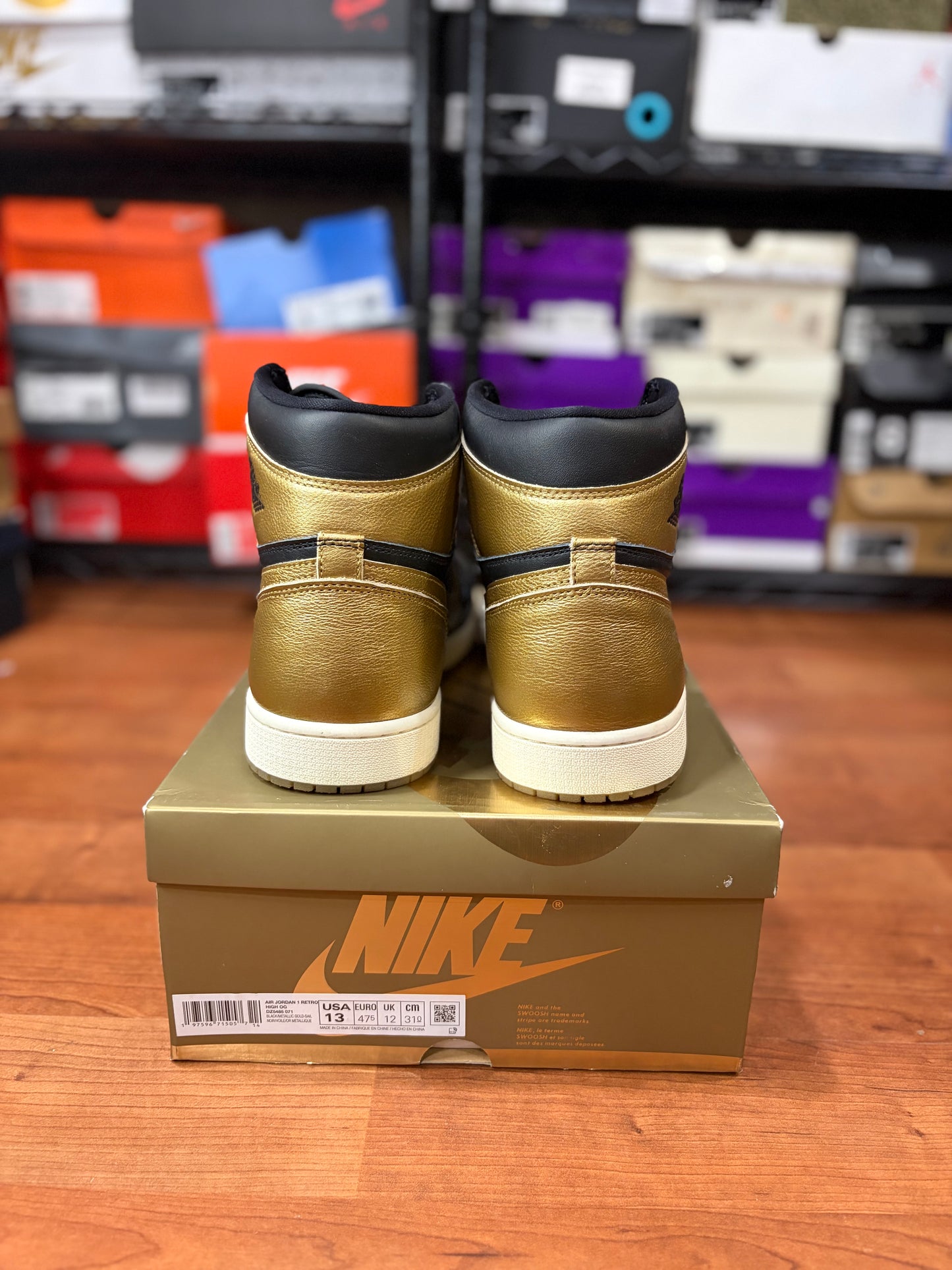 Jordan Retro 1 Metallic Gold (Size 13 Mens)