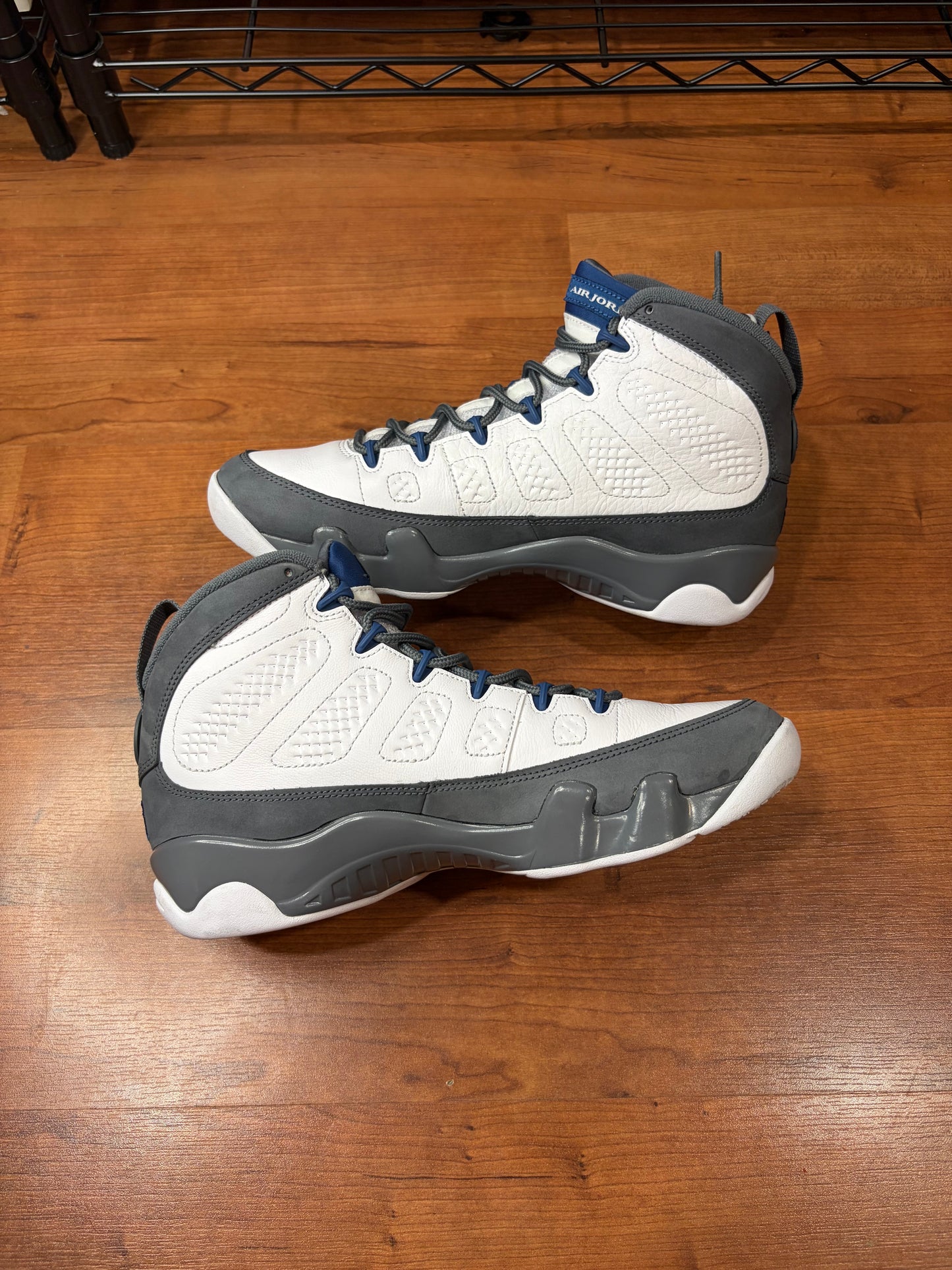 Jordan Retro 9 Flint Grey French Blue (Size 9 Mens)