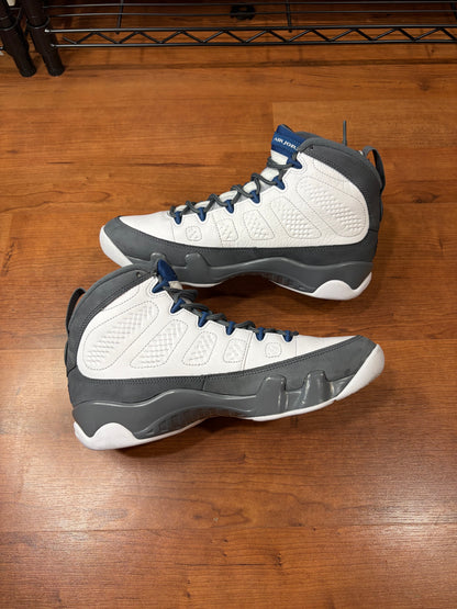 Jordan Retro 9 Flint Grey French Blue (Size 9 Mens)