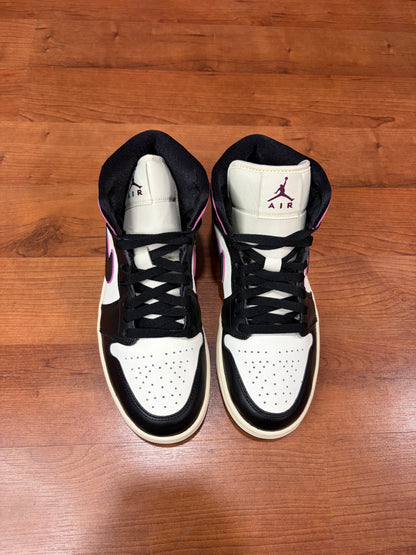 Jordan 1 Mid Bordeaux (Brand New - 8.5W/7M)
