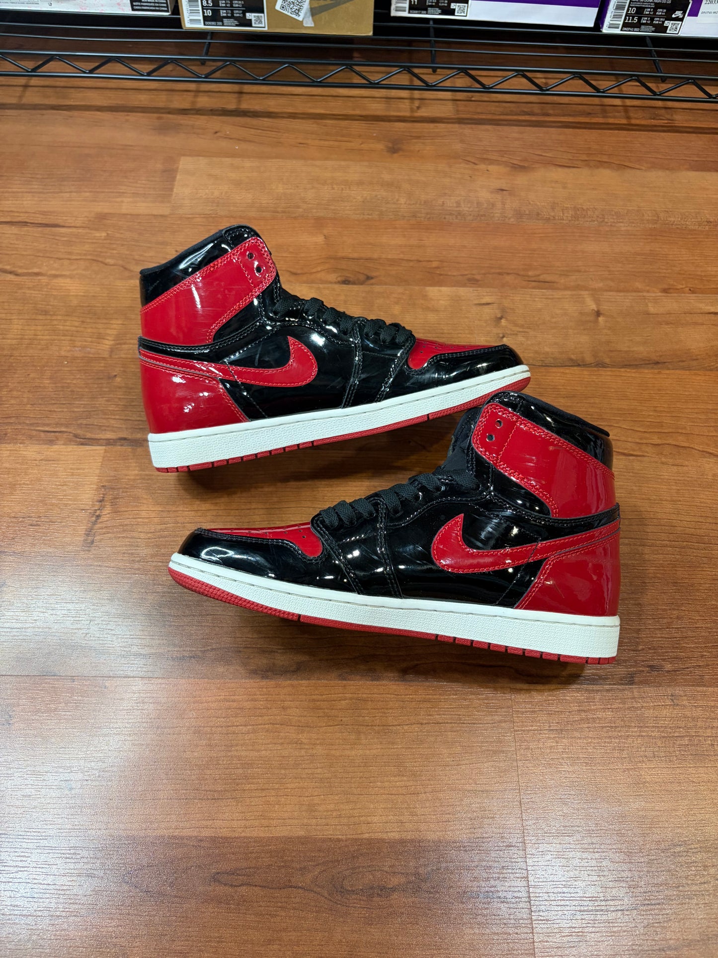 Jordan Retro 1 Patent Bred (Size 8 Mens)
