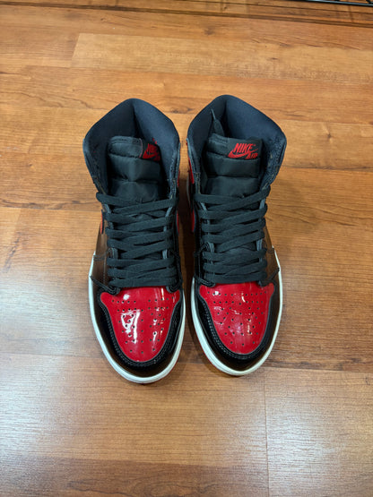 Jordan Retro 1 Patent Bred (Size 8 Mens)