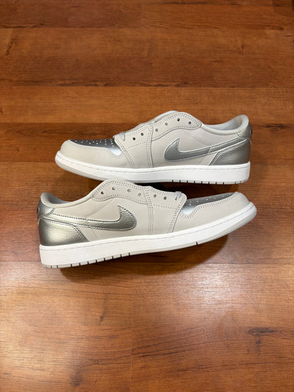 Jordan Retro 1 Low Metallic Silver (Brand New / Rep Box - 12M)