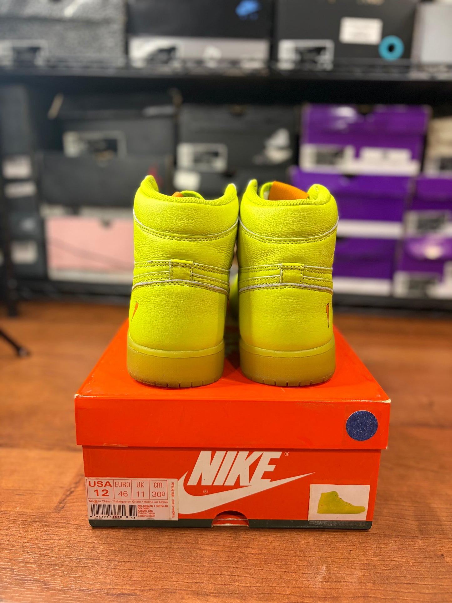 Jordan Retro 1 Gatorade Yellow (Size 12 Mens)