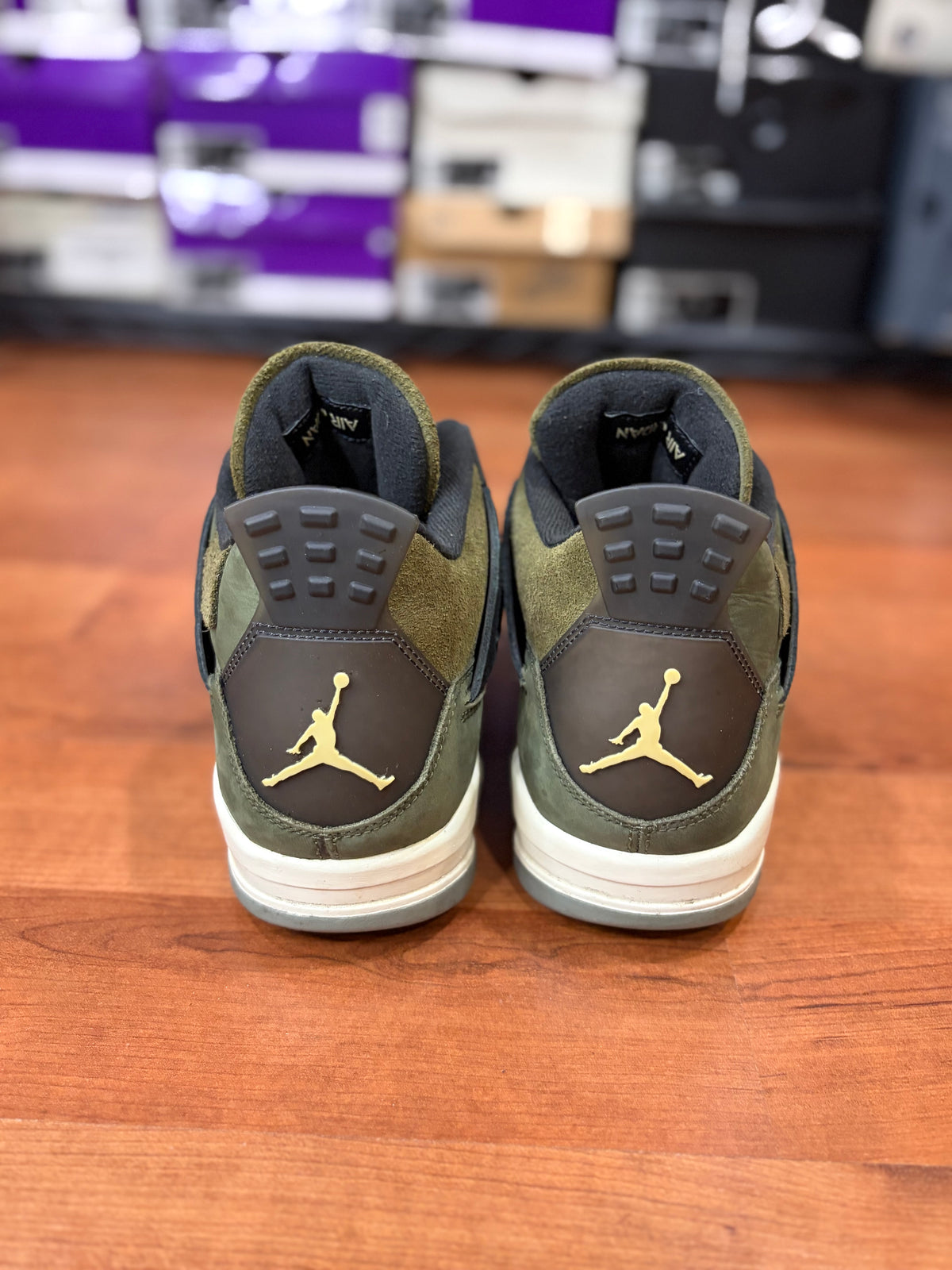 AJ4 Retro Medium Olive Craft (Size 13 Mens)