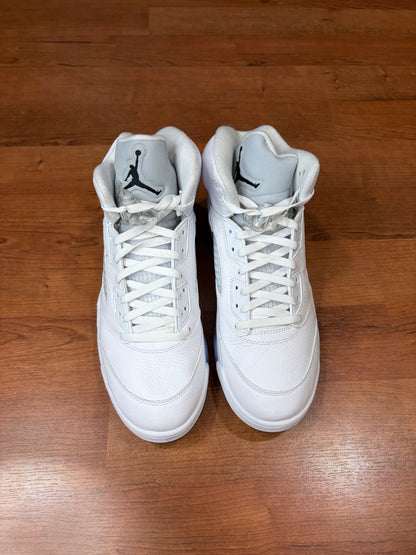 Jordan Retro 5 White Metallic (Size 13 Mens)