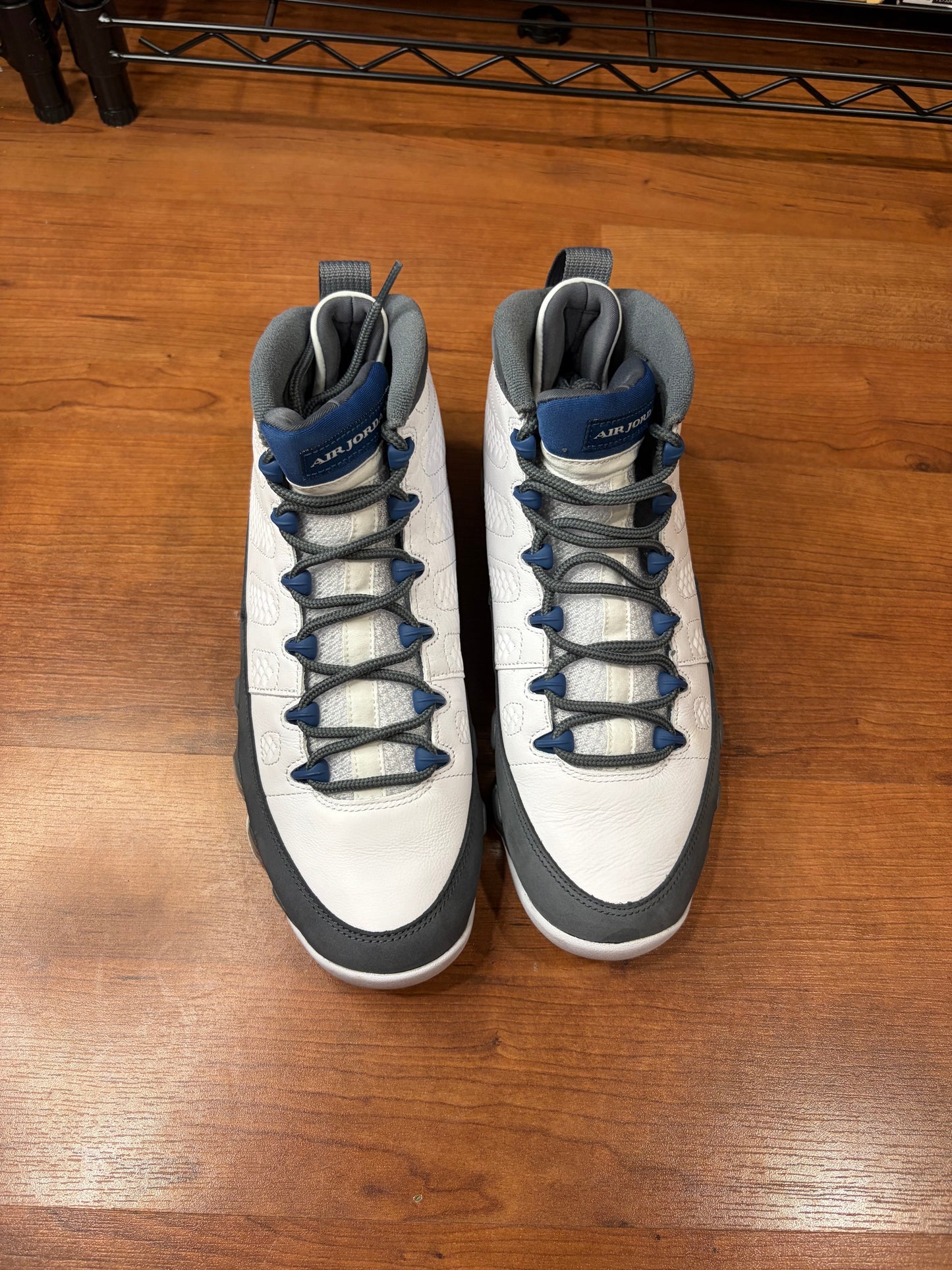 Jordan Retro 9 Flint Grey French Blue (Size 9 Mens)