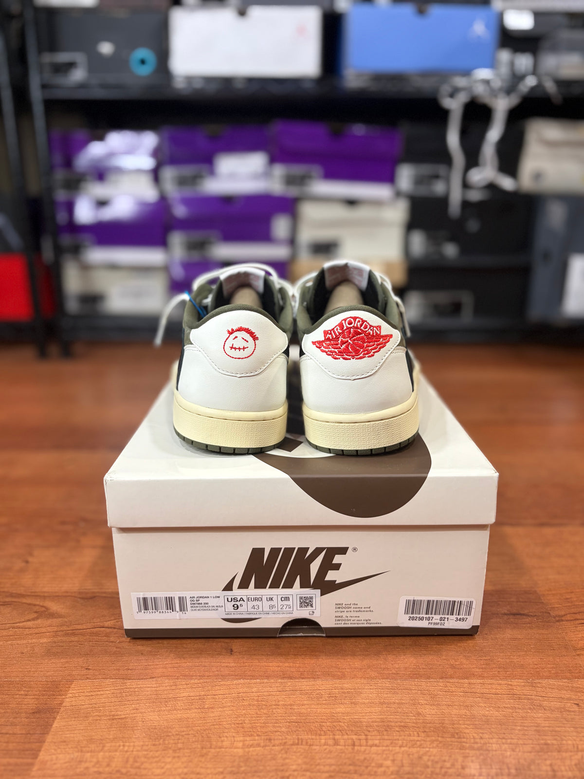 AJ1 Low Retro Travis Scott Medium Olive (Size 9.5 Mens)