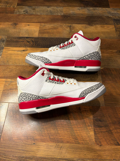 Jordan Retro 3 Cardinal (Size 13 Mens)