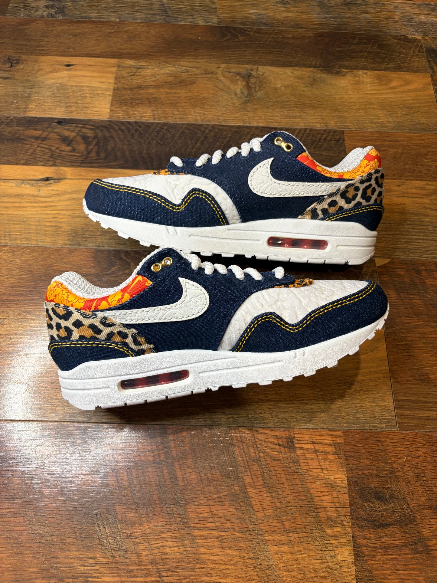 Nike Air Max 1 Denim Leopard (Brand New - 10M)