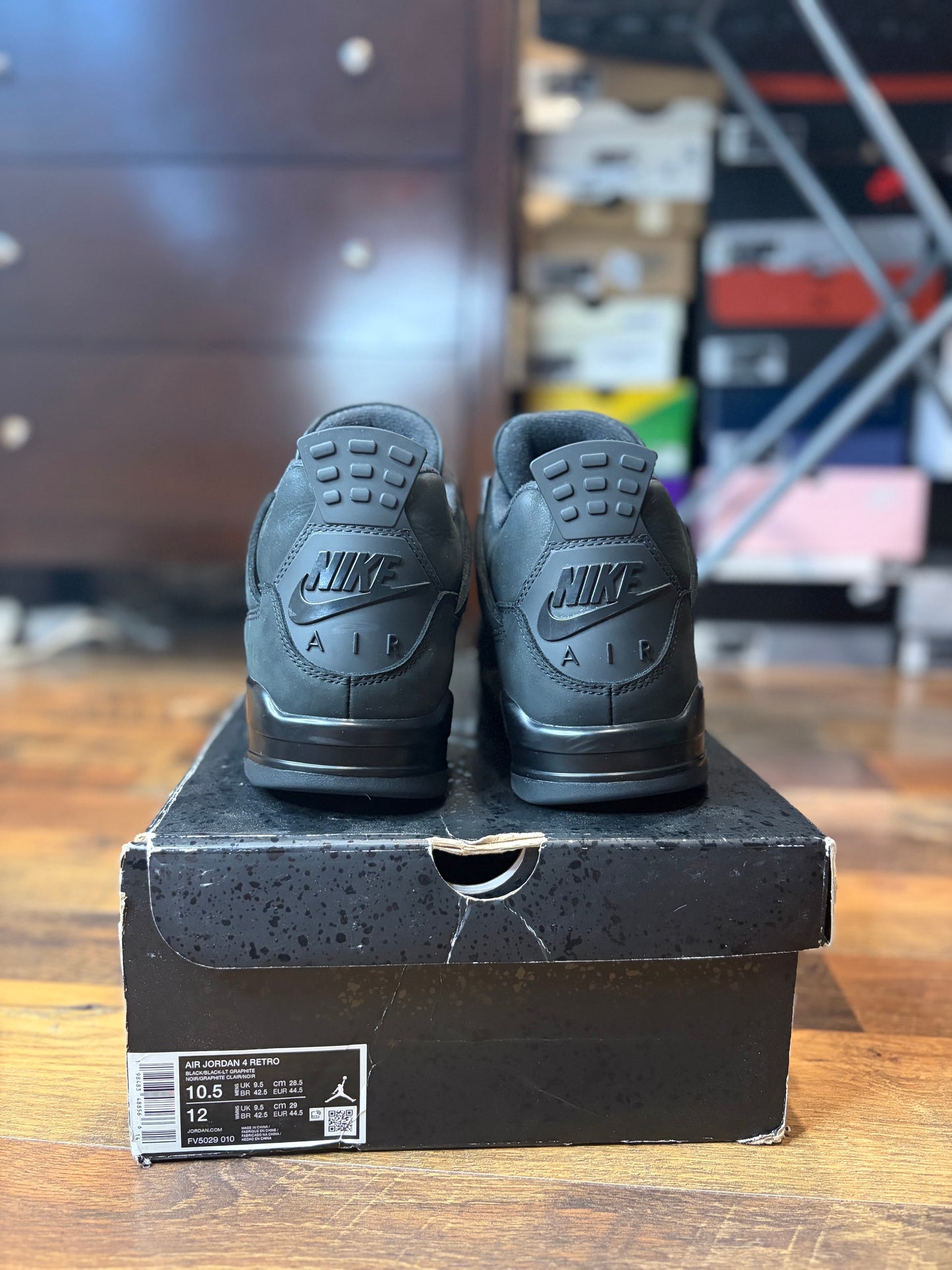 Jordan Retro 4 Black Cat (Size 10.5 Mens)