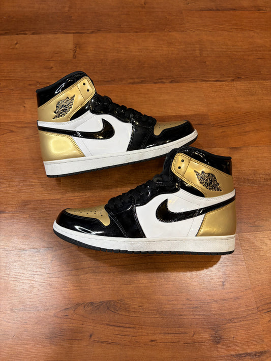 Jordan Retro 1 Patent Gold Toe (Size 10 Mens)