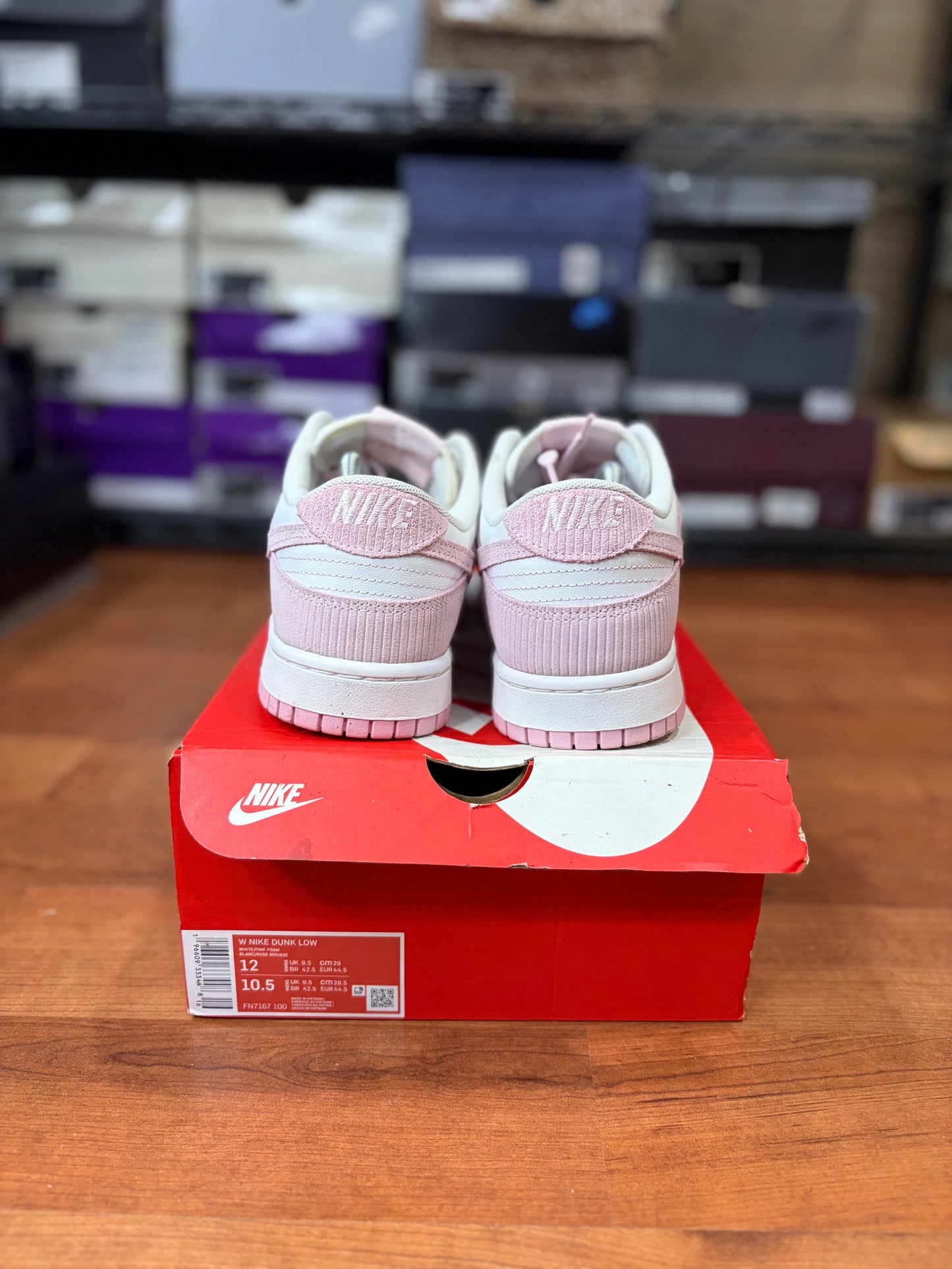 Nike Dunk Low Pink Corduroy (Size 12W / 10.5M)