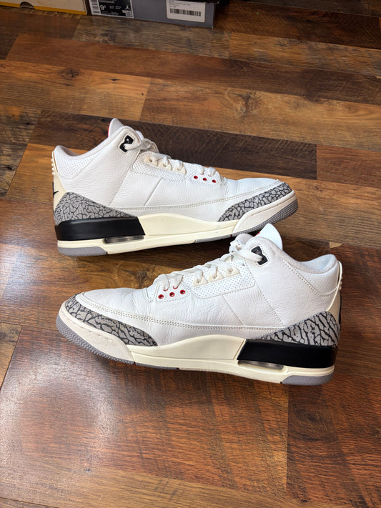 Jordan Retro 3 Reimagined White Cement (Size 12 Mens)