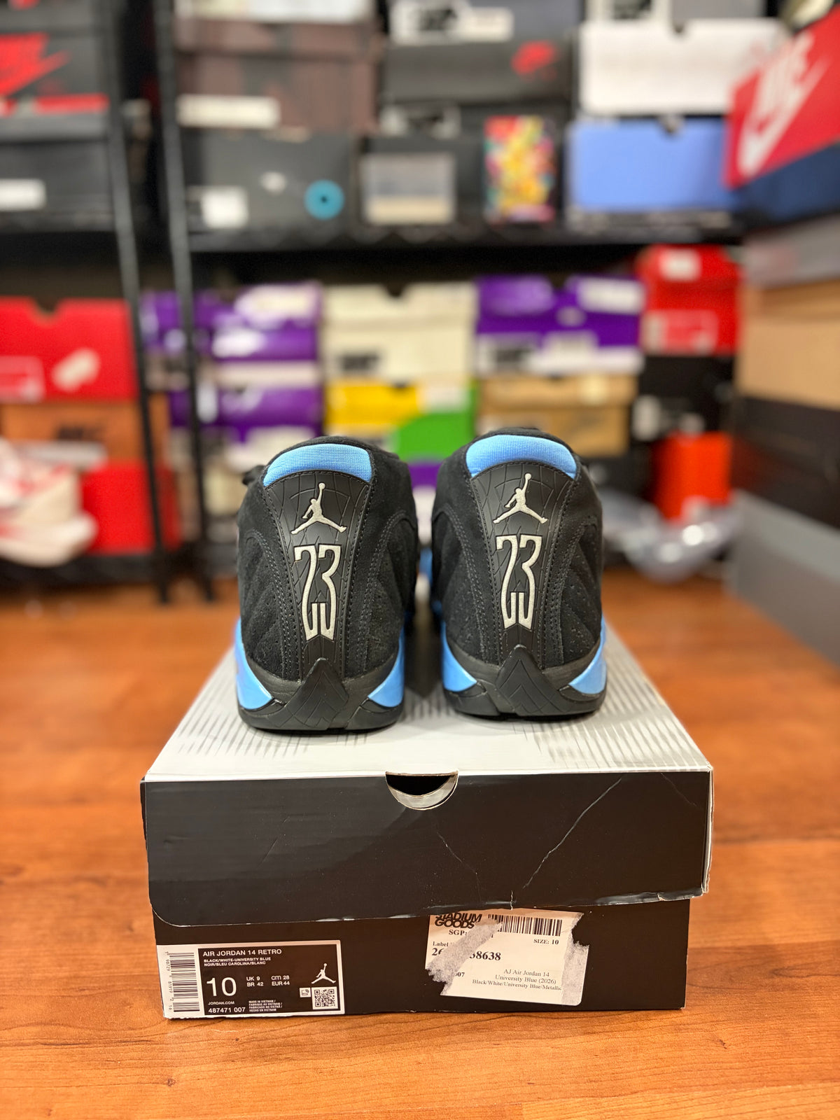 AJ14 Retro University Blue (Size 10 Mens)
