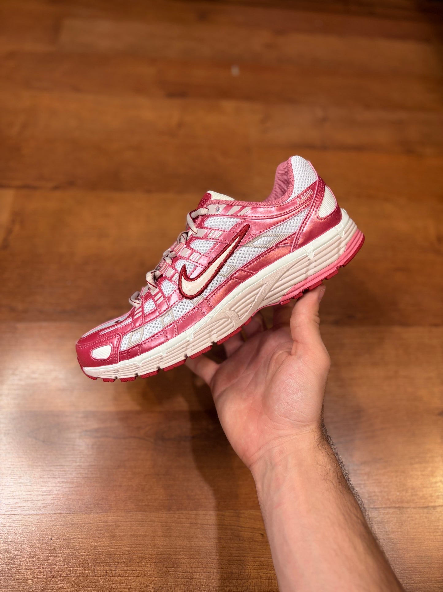 Nike P-6000 White Silt Red Peony (Brand New - 7W/5.5Y)