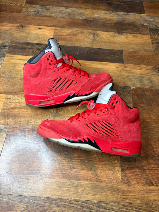 Jordan Retro 5 Red Suede (Size 9 Mens)