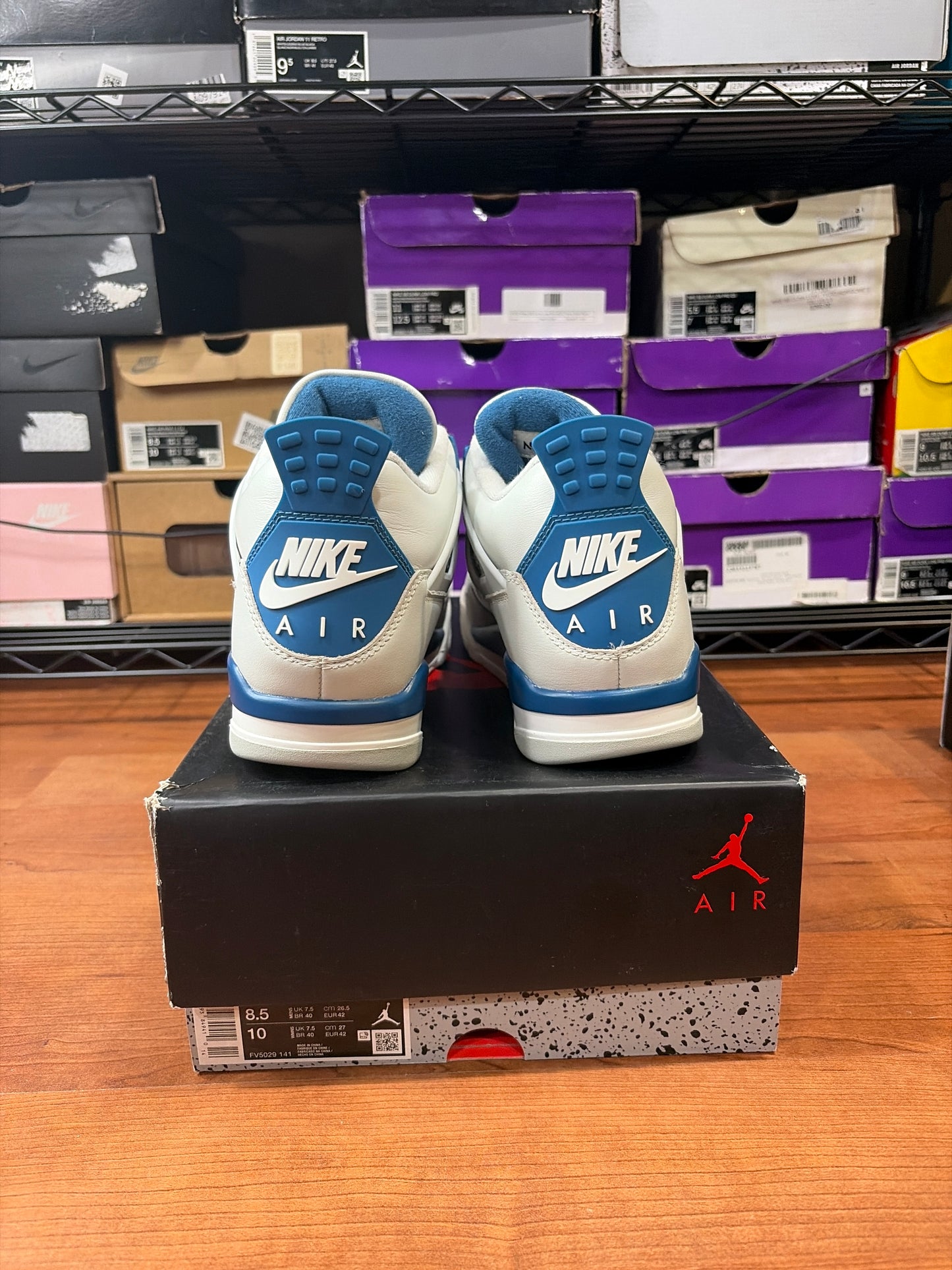 Jordan Retro 4 Military Blue (Brand New - 8.5M)